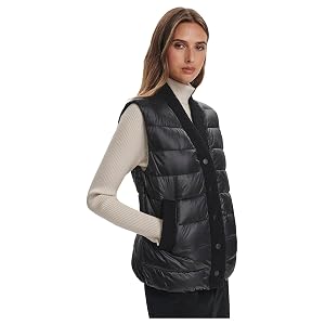 Varley, Mujer, Chaleco Colwyn Combo Boxy, Negro, Small