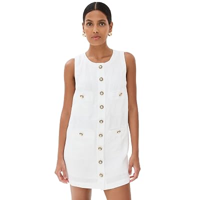 Vestido de Lino Reformation Tropez para Mujer, Blanco, 8