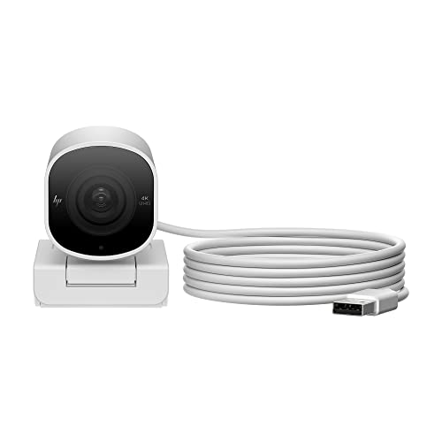 Cámara web HP 960 4K para transmisión - Cámara para computadora 4K 30 FPS/1080p 60 FPS y doble micrófono