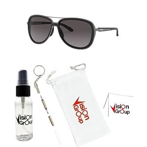 Gafas de sol Oakley OO4129 Split Time + Paquete de accesorios Vision Group (Negro Terciopelo