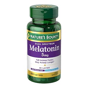 Melatonina Nature's Bounty 5mg Doble Espectro, 60 Tabletas Bi-Capa