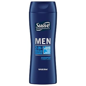 Suave Men 2 in 1 Champú y Acondicionador, Ocean Charge, 12.6 Fl Oz (Paquete de 1)