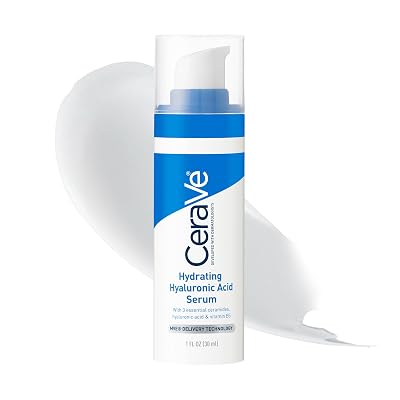 Suero CeraVe con Ácido Hialurónico para Rostro, Suero Hidratante para Piel Seca, 1oz
