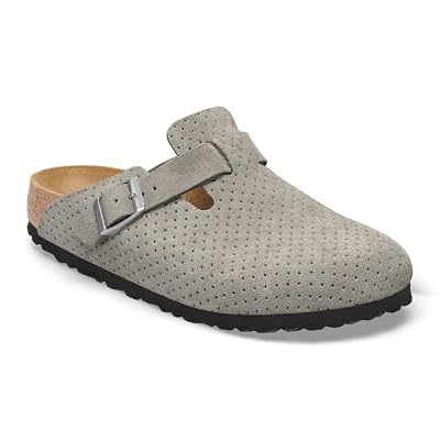 Birkenstock Boston Zuecos de Ante Grabado Punteado STO