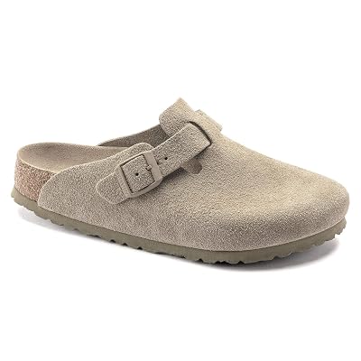 Birkenstock Unisex Boston SFB Gamuza Caqui Desvanecido 36 N EU (Talla Mujer 5-5.5 N US, Talla Hombre