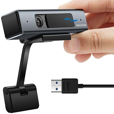 Cámara web 1080P HD con micrófono y cubierta de privacidad MAXHUB UC W10 USB para PC