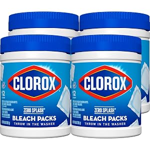 Packs de Blanqueador Clorox Zero Splash, 12 Unidades, 4 Paquetes