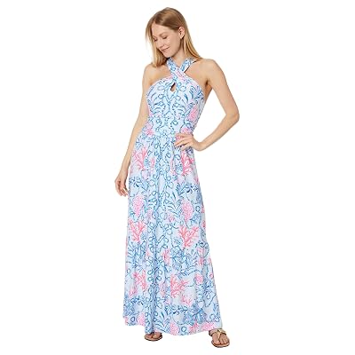 197367094817 Lilly Pulitzer Montecito Halter Maxi Dre Multi Naut Today Engineere