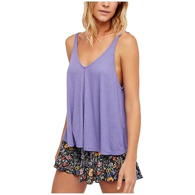 Free People Dani Tank Top for Women - Thin Shoulder Straps with Sleeveless Construction, and Lightweight Slouchy Fit Tank Black SM (Women