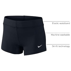 Shorts de Desempeño Nike Girls Game Youth (Mediano, Negro)