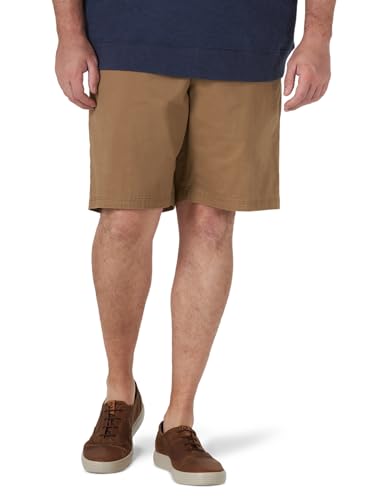 Pantalón Corto Lee Men's Big & Tall Extreme Motion Flat Front, Khaki Original, 52