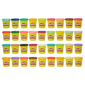 Masilla Play-Doh Pack de 36 Colores, No Tóxica, Latas de 3 Oz Surtidas