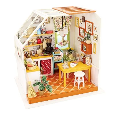 Kit DIY de Casa de Muñecas Miniatura de Madera Robotime Rolife con Luz para Armar a Mano
