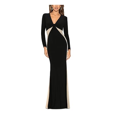 Xscape Blusa Manga Larga Ity con Perlas Caviar Negro/Desnudo/Plata 14