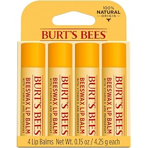 Pack de Bálsamo Labial de Cera de Abeja por Burts Bees para Unisex - 4 x 0.15 oz