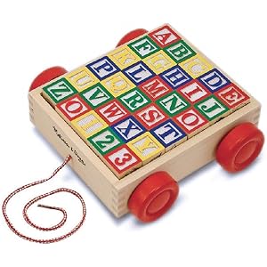 Carrito de Bloques ABC Clásico Melissa & Doug, 1 Unidad (Paquete de 1)