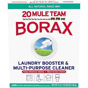 Borax 20 Mule Team Potenciador de Detergente, 65 Oz.