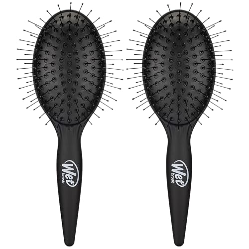 Cepillo Desenredante Wet Brush Easy Blowout, Negro, Cerdas HeatFlex sin Bordes