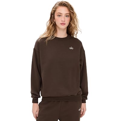 Sudadera Alo Yoga Women's Accolade Crew Neck para mujer, Espresso, M