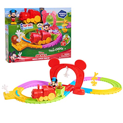 Tren Musical Mickey Mouse de Disney, Figura de Mickey Mouse de 3 pulgadas