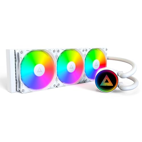 Refrigerador Líquido AIO para CPU MONTECH LightFlow ARGB 360mm, Espejo Infinito, Blanco