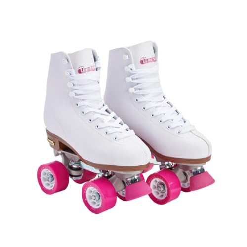 Patines CHICAGO Skates Premium Quad de Ruedas Blancas para Niñas y Mujeres Principiantes Cl