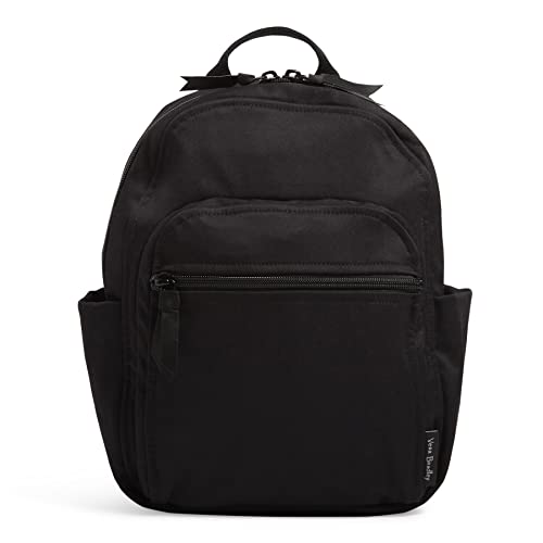 Mochila Pequeña de Algodón para Mujer Vera Bradley, Negro Clásico, Talla Única