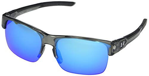 Marco Under Armour Beyond Gloss Crystal Smoke/Goma Negra/Gris/Lente Espejo Azul