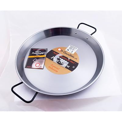 Sartén para Paella Garcima Acero Pulido, Gris, 60 cm