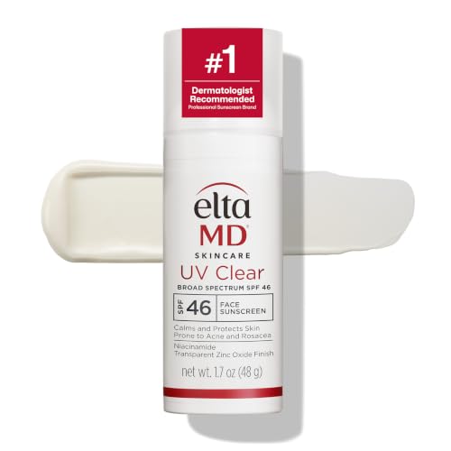 Protector solar facial EltaMD UV Clear sin tinte con óxido de zinc, SPF 46, 1.7 oz