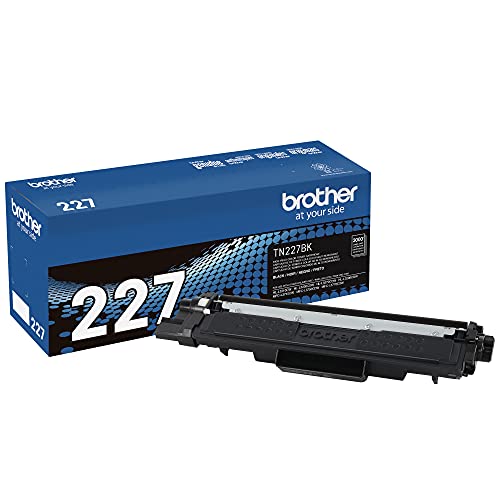 Cartucho de Tóner Brother Genuino TN227, TN227BK, Alto Rendimiento, Reemplazo Negro