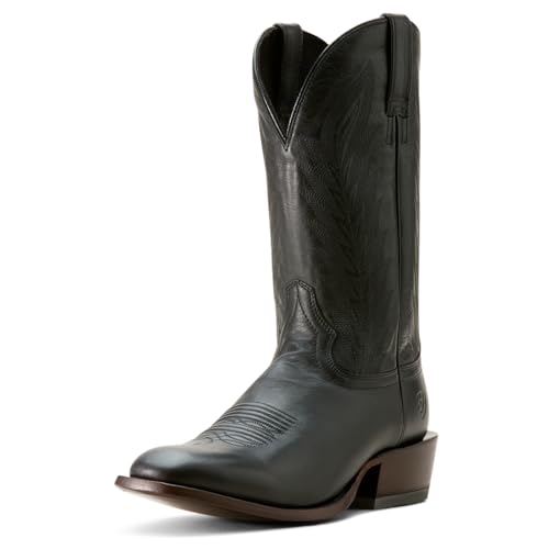 Bota Western ARIAT Willie para Hombre, Negro Medianoche, 8.5 Wide