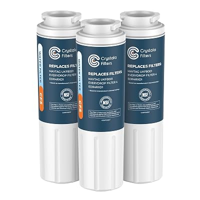 Filtros de Agua Crystala Filters UKF8001 para Everydrop Filter 4, Paquete de 3