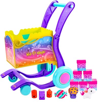 Carrito de Compras Wiz-O-Magic - Set de Juego Push & Reveal con 6 Sorpresas Mágicas
