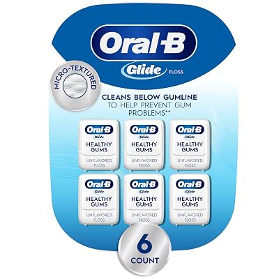 Oral-B Glide Hilo dental sin sabor para encías saludables 50M (Paquete de 6)