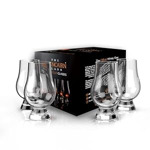 Vaso para Whiskey GLENCAIRN, Set de 4 en Caja de Regalo de 4 Piezas