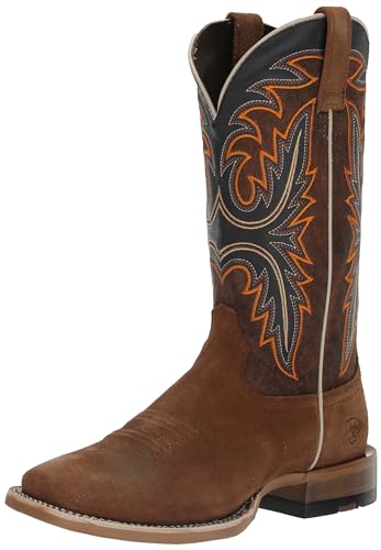 Bota Western Brushrider para Hombre ARIAT - Suntan Roughout/Rusty Brown, 14 Wide