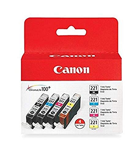 Tinta Canon CLI-221 BKCMY Paquete de Valor