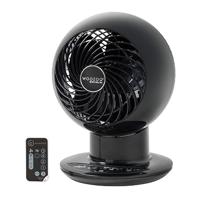 Ventilador de Escritorio IRIS USA WOOZOO con Control Remoto, Circulador de Aire Oscilante de Mesa, 5 Velocidades