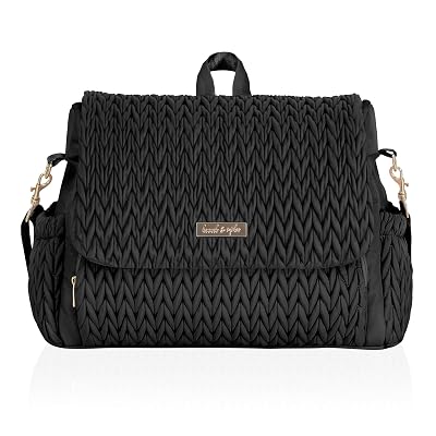 Mochila y Bolso Convertible para Pañales Hannah & Sophia Belle en Negro, Talla Grande