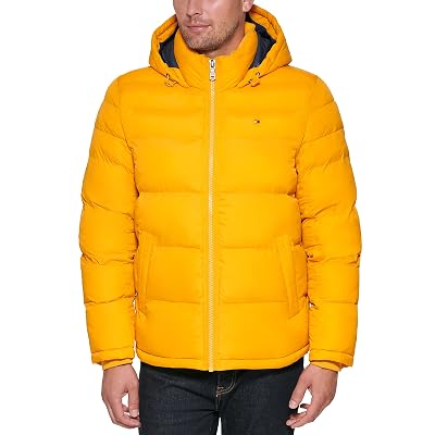 Chaqueta Puffer con Capucha para Hombre Tommy Hilfiger, Arctic Yellow, Mediano