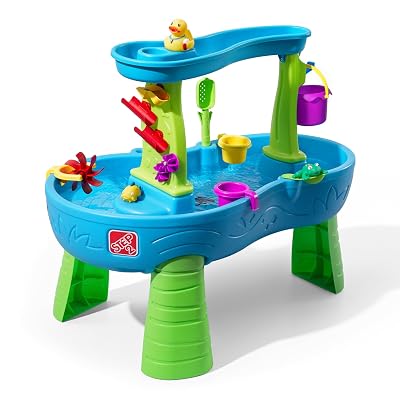 Mesa de Agua Step2 Rain Showers Splash Pond para Niños, Juguete Sensorial de Agua Exterior