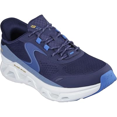 Skechers - Zapatos Slip On Glide-Step Altus para Hombre, Color Azul Marino/Azul, Talla: 11.5 W US