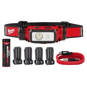 Milwaukee Electric - REDLITHIUM. Lámpara frontal para casco con USB