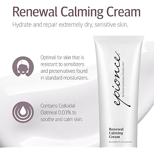 Crema Calmante Epionce Renewal para Cara y Cuerpo - Hidratante para Alivio de Piel Seca y Escamosa