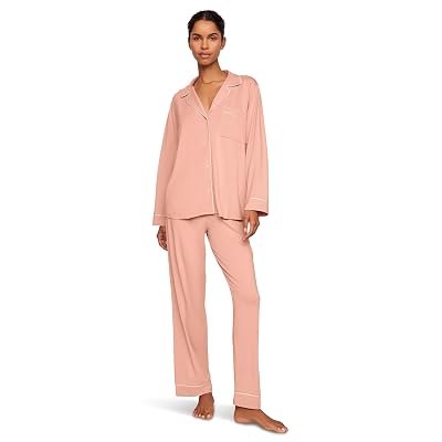 Conjunto de Pijama Largo Eberjey Gisele TENCELTM Modal para Mujer, Velvet Pink/Ivory, X-Small